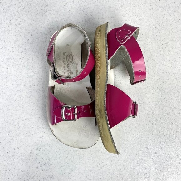 Salt Water Sandals by Hoy Surfer Leather Pink Patent Sandals 9 - Picture 1 of 9